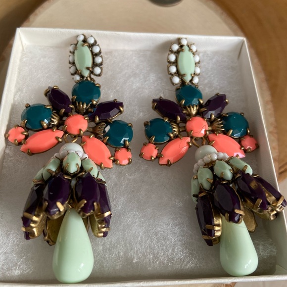 💝 JCrew Multicolor Chandelier Earrings - Picture 2 of 3